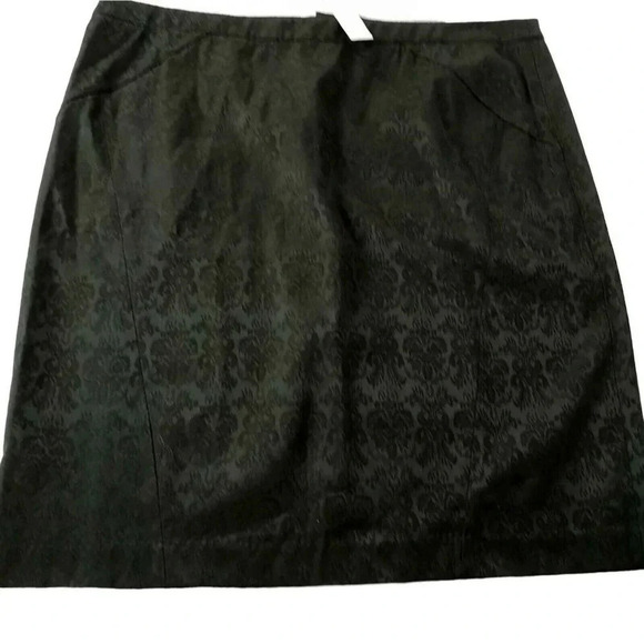 Penningtons Woman's Suit Black Jacquard Jacket Skirt Plus Size 22 New - Picture 5 of 6